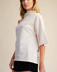 Old Mill Mock Neck Top-Ivory