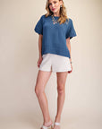 Woodland Charm Sweater-Blue
