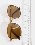 Lucy Metal Frame Sunglasses-Brown