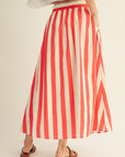 Summer Adventure Maxi Skirt-Red