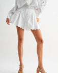 Western Romance Short Set- White