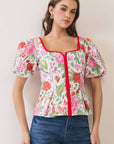 Garden Romance Peplum Top