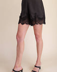Satin Allure Shorts-Black