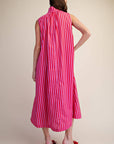 Nantucket Stripe Maxi Dress-Pink