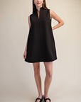 Yacht Luxe Mini Dress-Black