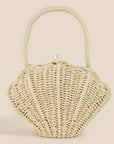Straw Shell Braided Handle Bag