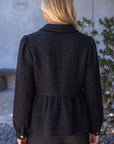 The Duchess Peplum Jacket-Black