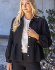 The Duchess Peplum Jacket-Black