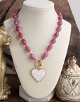The Heartstone Necklace-Plum