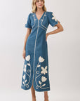Countryside Belle Denim Midi Dress