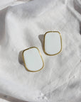 Veronique Statement Earrings-White