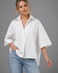 Kaia Oversized Button Down Top