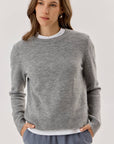 Soft Embrace Crewneck Sweater-Heather Gray