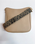 Glitter Animal Bag Strap-Gold Leopard