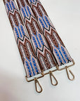 Mayan Print Bag Strap-Light Pink/Brown/Blue