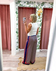 Checkerboard Wide Leg Pants