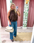 Rosalie Lace Top-Brown