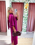 Candlelight Satin Midi Dress