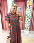 Clover Cottage Stripe Midi Dress