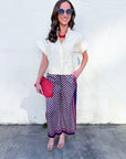 Checkerboard Wide Leg Pants