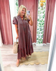 Clover Cottage Stripe Midi Dress