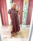 Clover Cottage Stripe Midi Dress