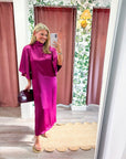 Candlelight Satin Midi Dress