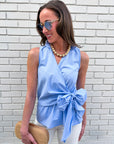 Sunlit Wrap Tie Top