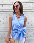 Sunlit Wrap Tie Top