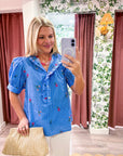 Floral Ease Puff Sleeve Top