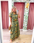 Fleur De Jardin Crop Top-Olive