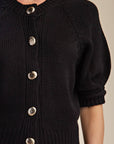 Sunny Days Sweater Cardigan-Black
