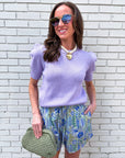 Juniper Gardens Drawstring Shorts-Royal