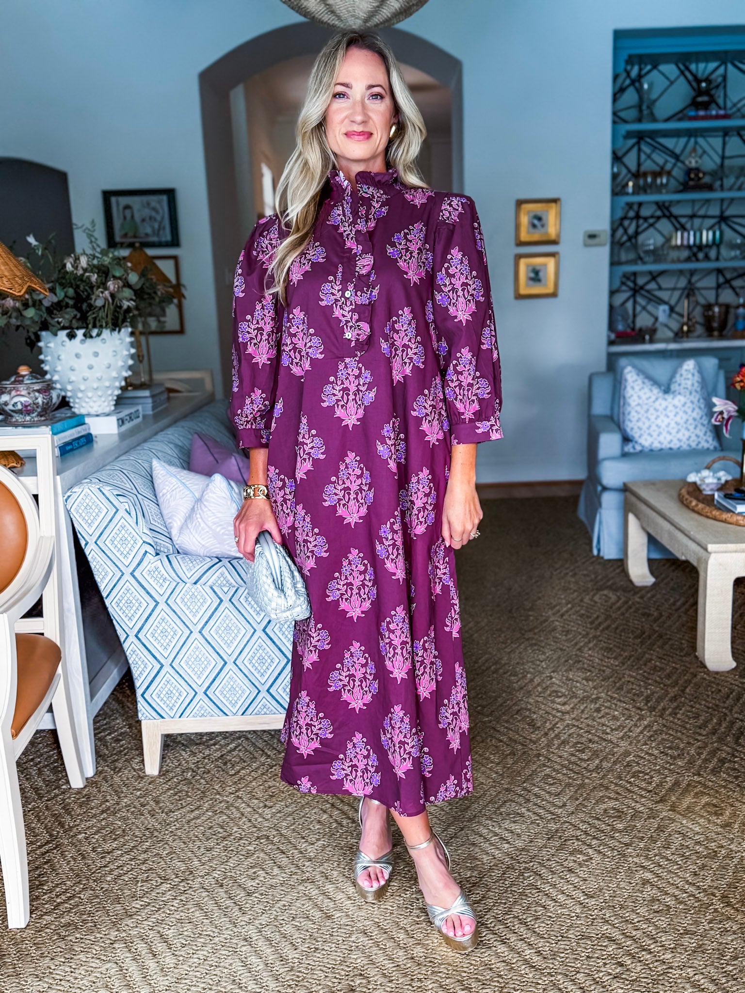 botanic midi dress Linen Midi Dress - Tropical Botanical