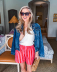 Summer Ready Striped Shorts