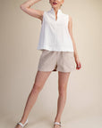 Avery Sleeveless Top-White