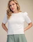 Weekend Time Knit Top-Ivory