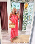 Poolside Stripe Midi Dress