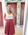 Gardenia Glow Midi Skirt