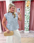 Harbor Heirloom Top-Blue/Navy
