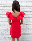 Flirt Alert Mini Dress- Red