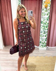 Disco Diva Plaid Mini Dress
