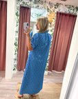 Bright Side Midi Dress-Sapphire