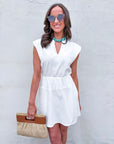 Ivory Breeze Mini Dress-Off White