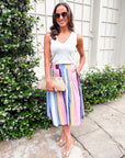 Pastel Picnic Midi Skirt