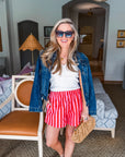 Summer Ready Striped Shorts