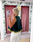 Soft Motion Knit Top-Hunter Green