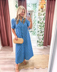 Bright Side Midi Dress-Sapphire