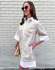 Floral Horizon Shirt Dress