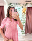 Bright Side Midi Dress-Blush